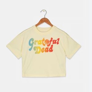 Gap Teen- Grateful Dead- Cropped Tee Shirt- Size: L (10)